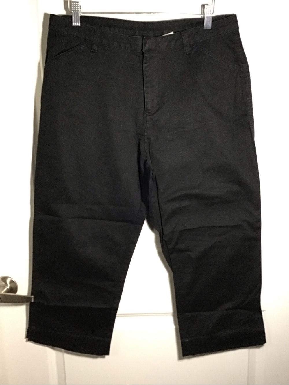 Sonoma Lifestyle Black Stretch Capri Trousers Size 14